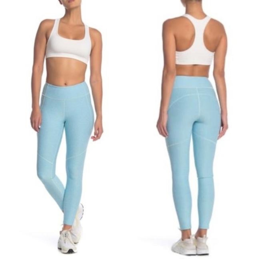 Outdoor Voices 7/8 High Rise Warmup Leggings in Pool Blue - Picture 7 of 15